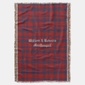 Couverture Clan MacDougall Tartan Plaid Custom Throw Blanket (devant Vertical)