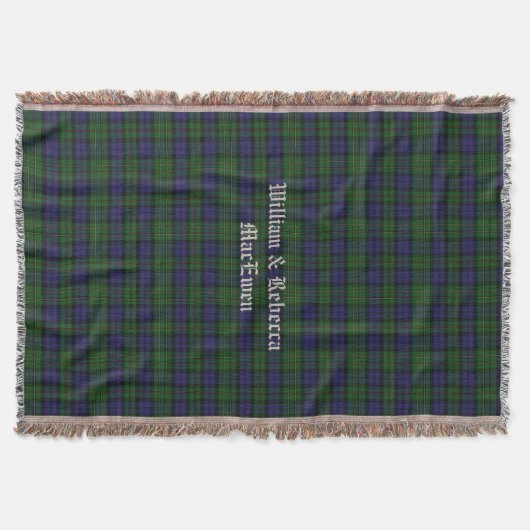 Couverture Clan MacEwen Tartan Plaid Custom Throw Blanket (Devant)