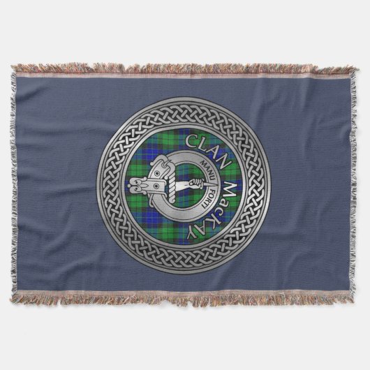 Couverture Clan MacKay Crest & Tartan Knot Throw Blanket (Devant)