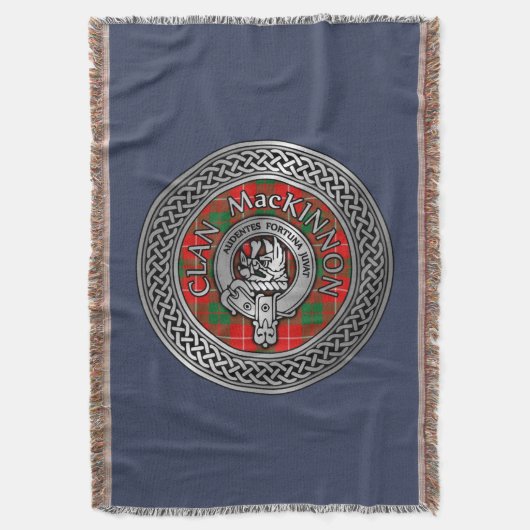 Couverture Clan MacKinnon Crest & Tartan Knot Throw Blanket (devant Vertical)