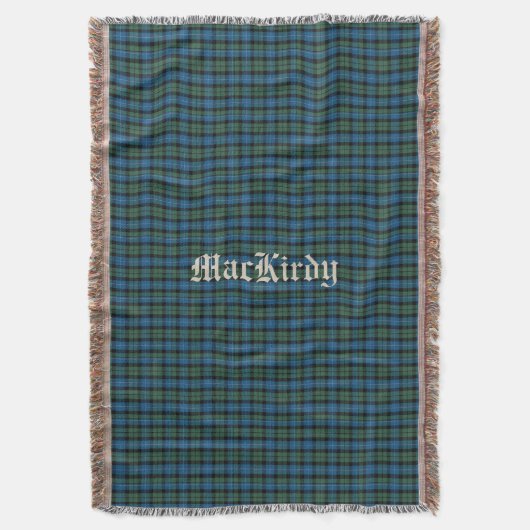 Couverture Clan MacKirdy Tartan Plaid Custom Throw Blanket (devant Vertical)