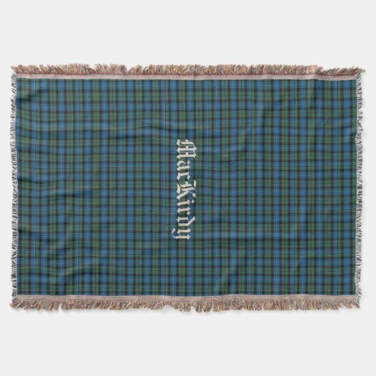 Couverture Clan MacKirdy Tartan Plaid Custom Throw Blanket (Devant)