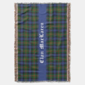 Couverture Clan MacLaren Tartan Plaid personnalisable (devant Vertical)