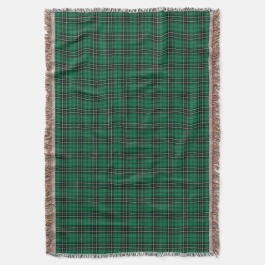 Couverture Clan MacLean Chasse Tartan Vert et Noir Plaid (devant Vertical)