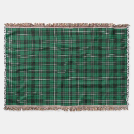 Couverture Clan MacLean Chasse Tartan Vert et Noir Plaid (Devant)
