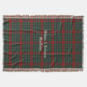 Couverture Clan MacLean Tartan Plaid Custom Throw Blanket