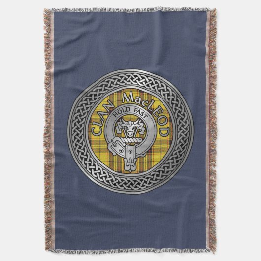 Couverture Clan MacLeod Crest & Tartan Knot Throw Blanket (devant Vertical)