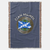 Couverture Clan MacNeil Tartan Knot & Flag (devant Vertical)