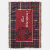 Couverture Clan Macpherson Crest Badge et Tartan (devant Vertical)