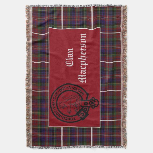 Couverture Clan Macpherson Crest Badge et Tartan (devant Vertical)