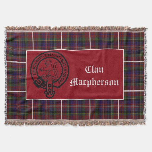 Couverture Clan Macpherson Crest Badge et Tartan (Devant)