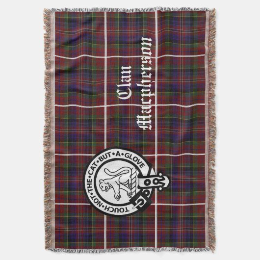 Couverture Clan Macpherson Tartan & Crest (devant Vertical)