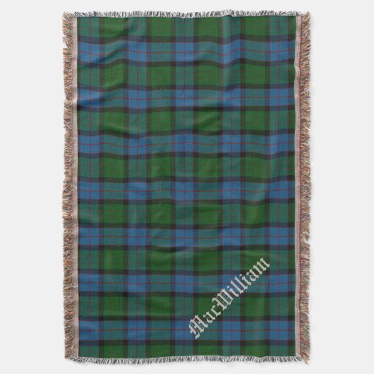 Couverture Clan MacWilliam Tartan Plaid Custom Throw Blanket (devant Vertical)