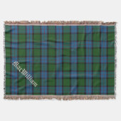 Couverture Clan MacWilliam Tartan Plaid Custom Throw Blanket (Devant)
