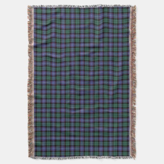 Couverture Clan Mitchell Tartan bleu et vert plaid (devant Vertical)