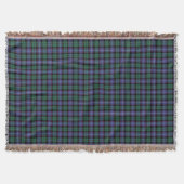 Couverture Clan Mitchell Tartan bleu et vert plaid (Devant)