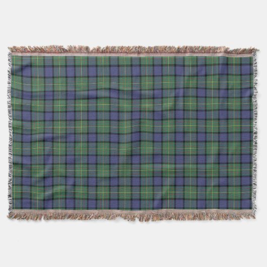 Couverture Clan Muir Tartan bleu et vert plaid (Devant)