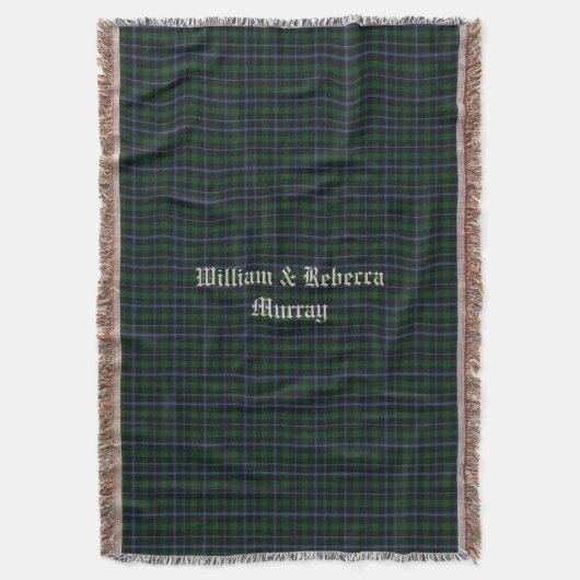 Couverture Clan Murray Tartan Plaid Custom Thch Blanket (devant Vertical)