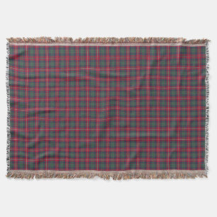 Couverture Clan Robertson Rouge, vert et bleu Tartan