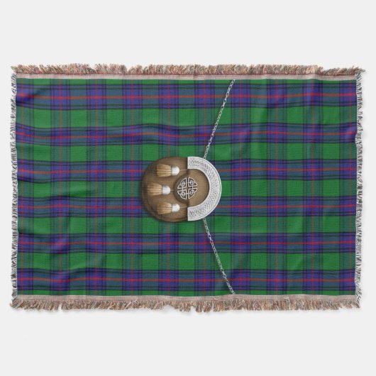 Couverture Clan Shaw Tartan Et Sporran (Devant)