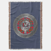 Couverture Clan Sinclair Crest et Tartan Knot (devant Vertical)