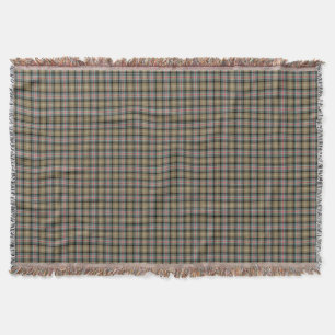 Couverture Clan Sutherland Tan et tartan écossais noir