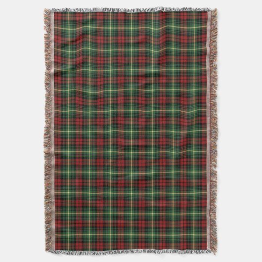 Couverture Clan vert clair et rouge Martin Scottish Plaid (devant Vertical)