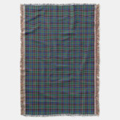 Couverture Clan vert et bleu Stevenson Scottish Plaid (devant Vertical)