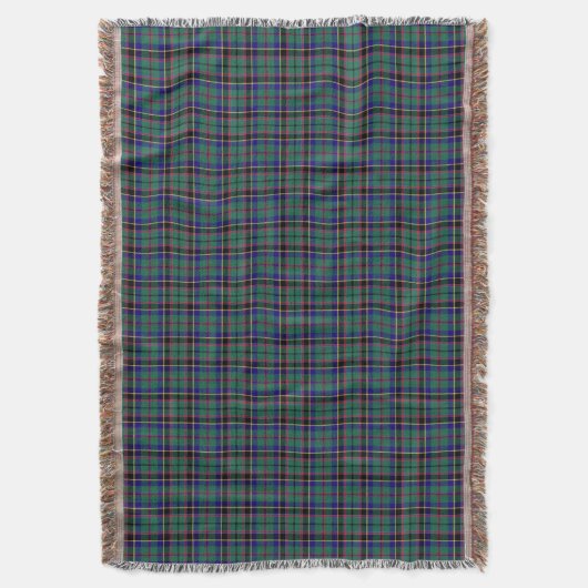 Couverture Clan vert et bleu Stevenson Scottish Plaid (devant Vertical)