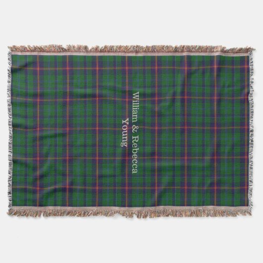 Couverture Clan Young Tartan Plaid Custom Thelot Blanket (Devant)