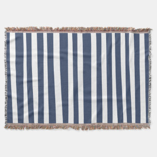 Couverture Classic Navy Blue Stripes | Timeless Nautical