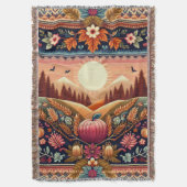 Couverture Classique Fair Isle Automne (devant Vertical)
