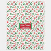 Couverture classique rouge et verte de baubles de  (Devant)