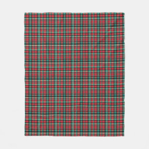 Couverture classique rouge et verte tartan de Noël