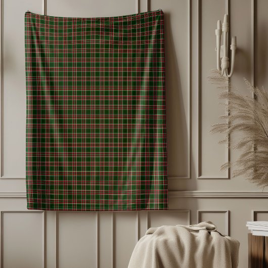 Couverture classique Tartan de Noël rouge et vert