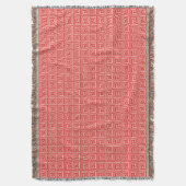 Couverture Clé grecque, nuances de corail rose (devant Vertical)