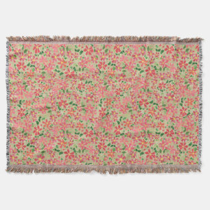 Couverture Clematis rose, rouge, Orange motif floral sur la f