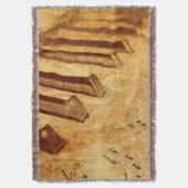 Couverture Clés grunges de piano de feuille de musique (devant Vertical)