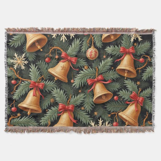 Couverture Cloches de Fêtes, Motif Décoratif de Noël, (Devant)