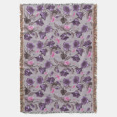 Couverture cloches de main violettes et motif de papillons (devant Vertical)