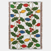 Couverture Cloisonne Art Christmas Lights and Holly (devant Vertical)