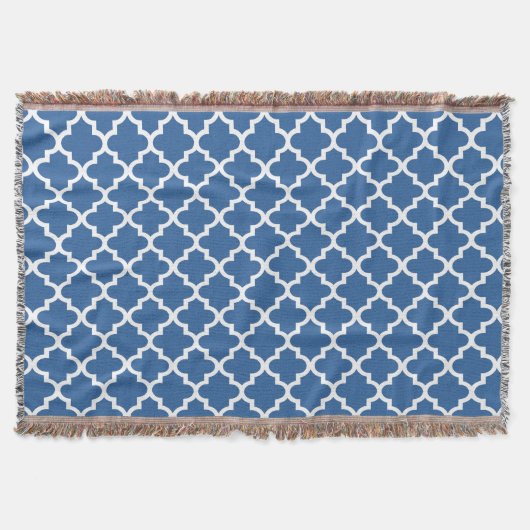 Couverture Cobalt Bleu clair Trellis Marocain (Devant)
