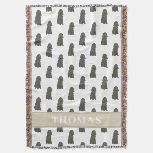 Couverture Cocker Spaniel Noir Personnalisé (devant Vertical)