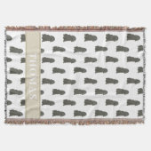 Couverture Cocker Spaniel Noir Personnalisé (Devant)