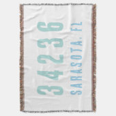 Couverture Code postal personnalisé, Ville, State Coastal Blu (devant Vertical)