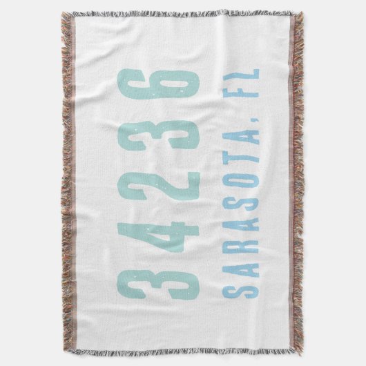 Couverture Code postal personnalisé, Ville, State Coastal Blu (devant Vertical)