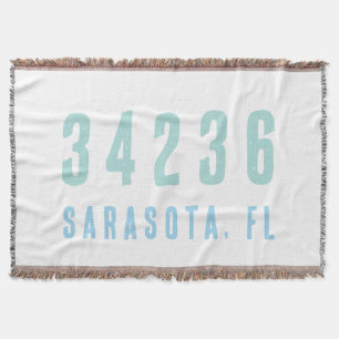 Couverture Code postal personnalisé, Ville, State Coastal Blu
