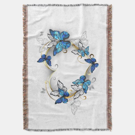 Couverture Coeur bijoux avec papillons Morpho (devant Vertical)