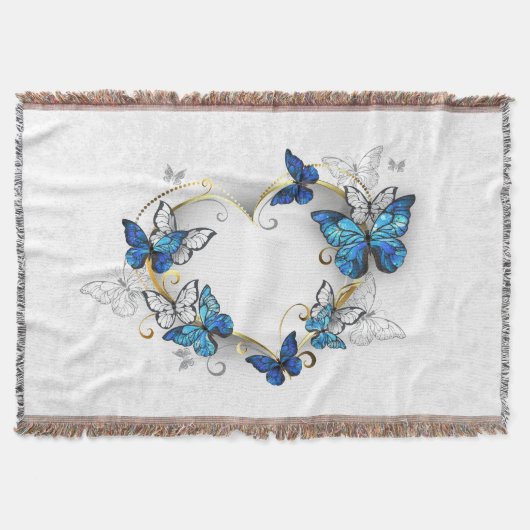 Couverture Coeur bijoux avec papillons Morpho (Devant)