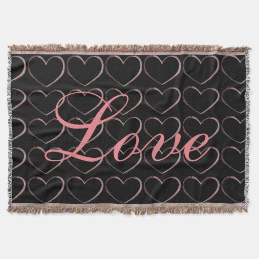 Couverture Coeur tendance Grey Calligraphie Amour Mariage (Devant)